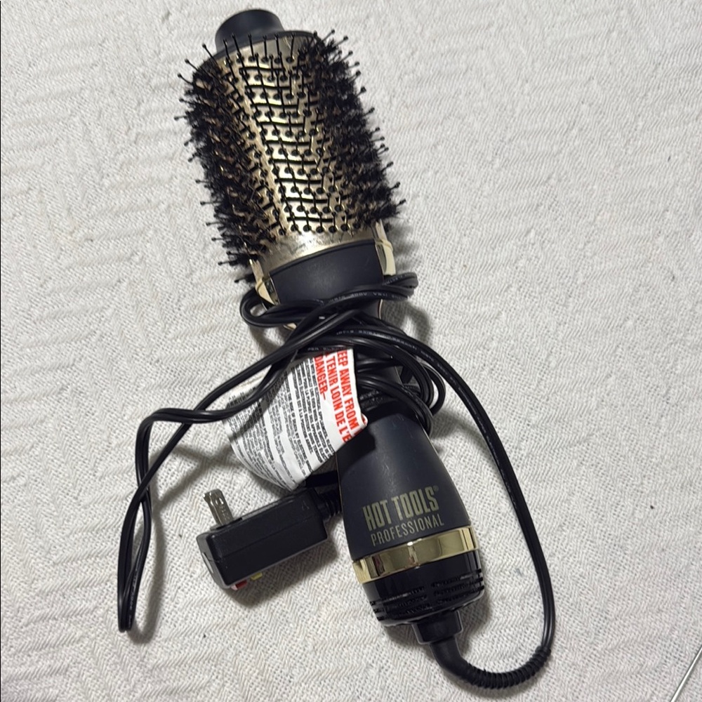 Professional Black and Gold hot tools Hair Brush Styler/dryer